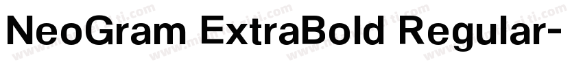 NeoGram ExtraBold Regular字体转换